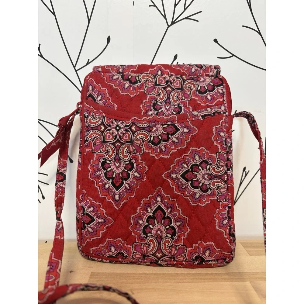 Vera Bradley Frankly Scarlet Pattern Mini Crossbody